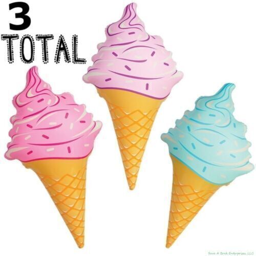 3 Inflatable Ice Cream Cones